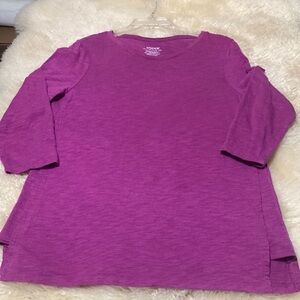 Chicos pink 3/4 sleeve tee size M
